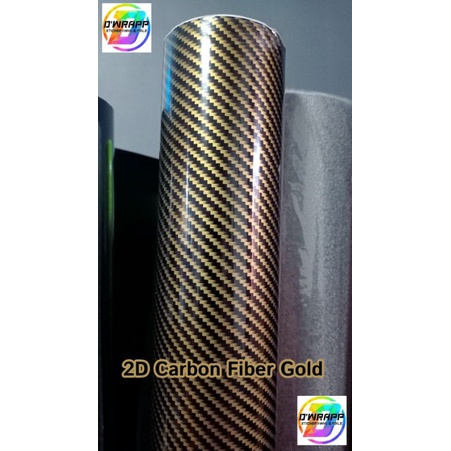 2D Kevlar Carbon Gold Sticker wrap | Shopee Philippines