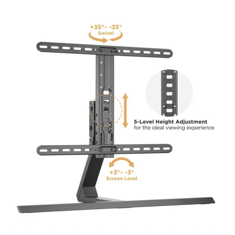 Atlantic Contemporary Universal Table Top TV Mount Stand for 3775