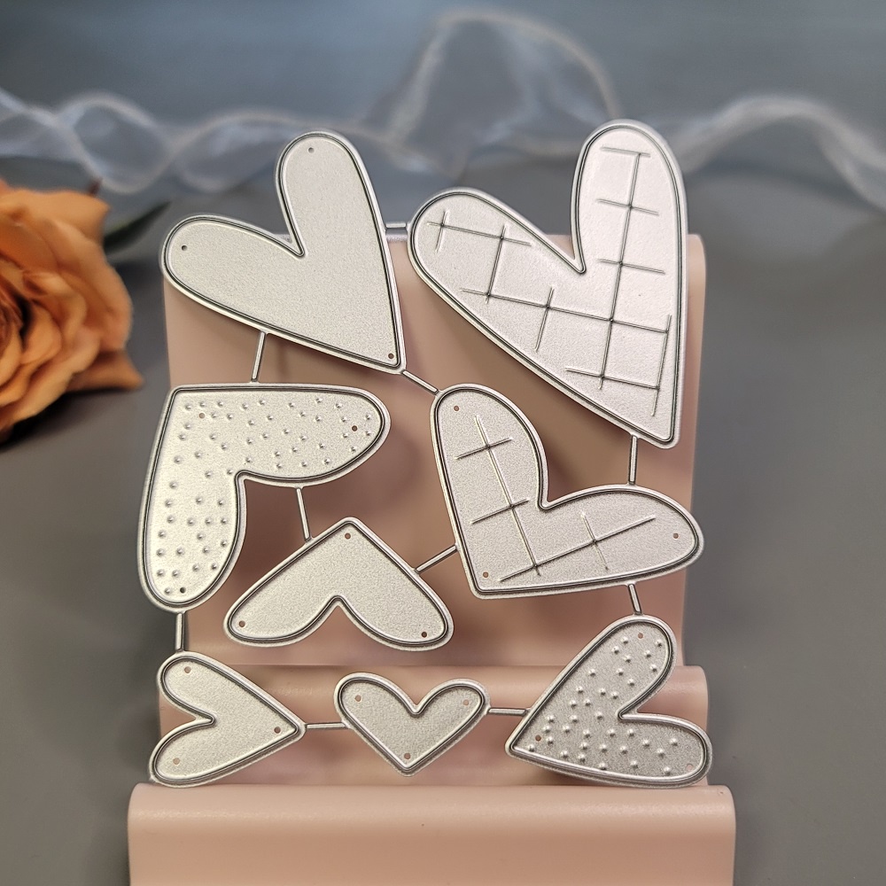 8PC Heart Metal Cutting Dies Paper Embossing Stencil Scrapbooking ...