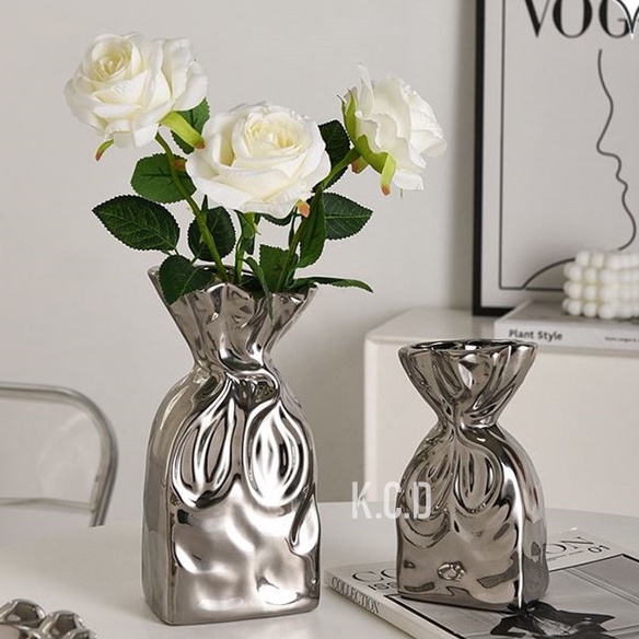 Popxstar  Walnut solid wood flower ware Creative flower arrangement decoration Simple glass plant flower stand mini water-cultured vase