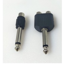 PL-55 to 2 RCA Female and PL-55 to 1 RCA Female Mono Audio Adapter ...