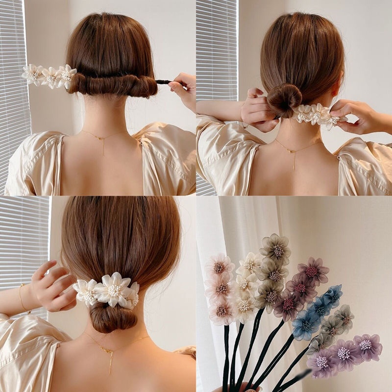 Flower Deft Bun Maker Tool To Twist A Bun Hair Tray Shopee Philippines
