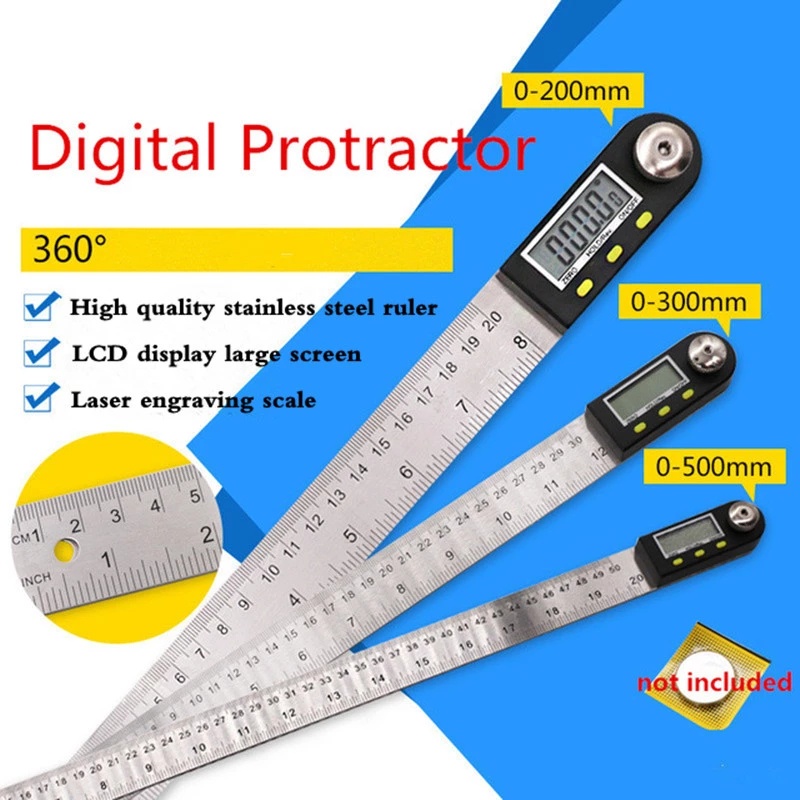 200mm 300mm 500mm Digital Angle Ruler Finder Meter Protractor ...