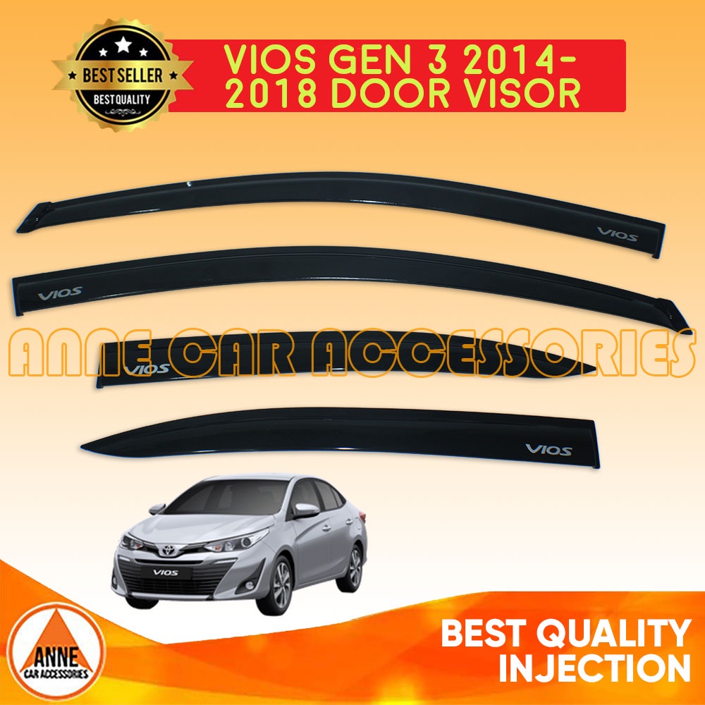 Toyota Vios Door Visor Gen1 Gen2 Gen3 Gen4 OEM Rain Guard Window Visor