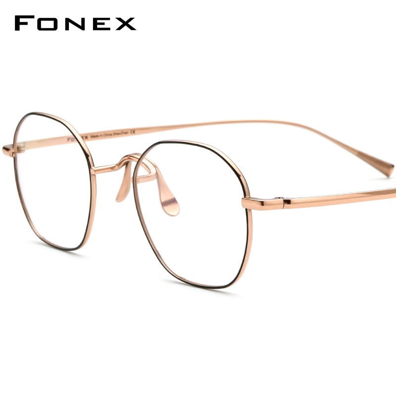 FONEX Titanium Glasses Frame Men Vintage Square Optical Eyeglasses Women  New Titan Retro Eyewear F85731
