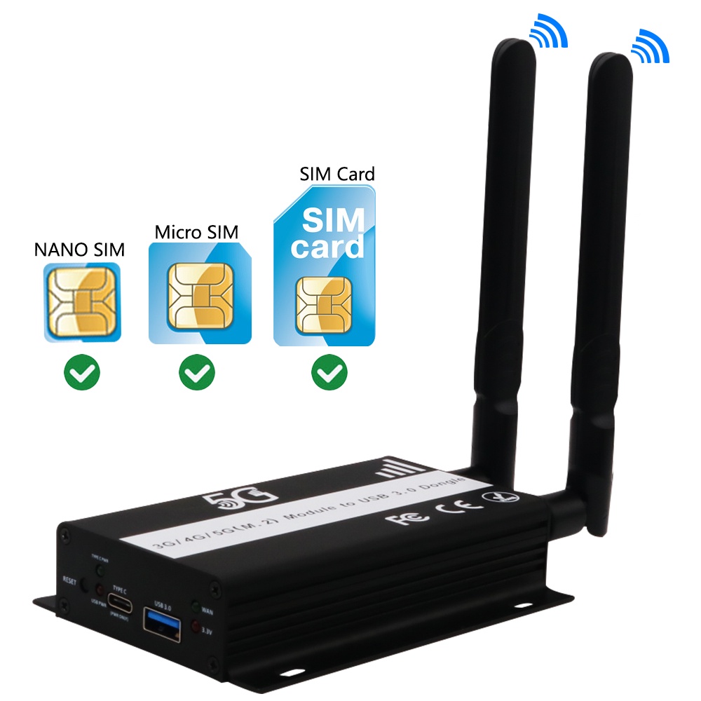 NGFF M.2 Key B TO USB 3.0 Wireless Adapter Card With Dual Antenna ...