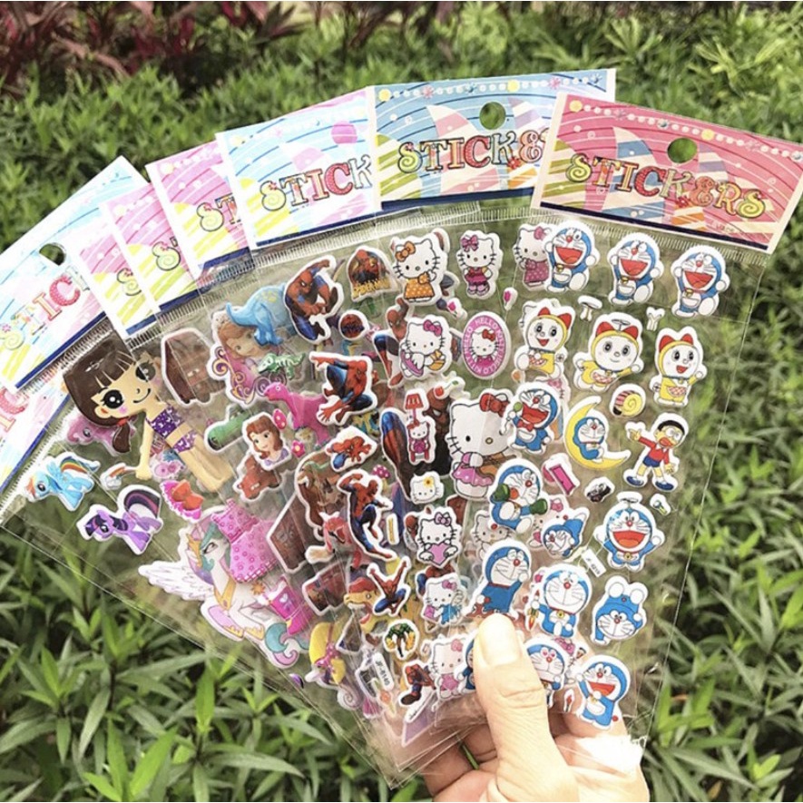 1pcs 3D Cartoon Bubble Stickers Kids Classictoy Sticker School Reward ...