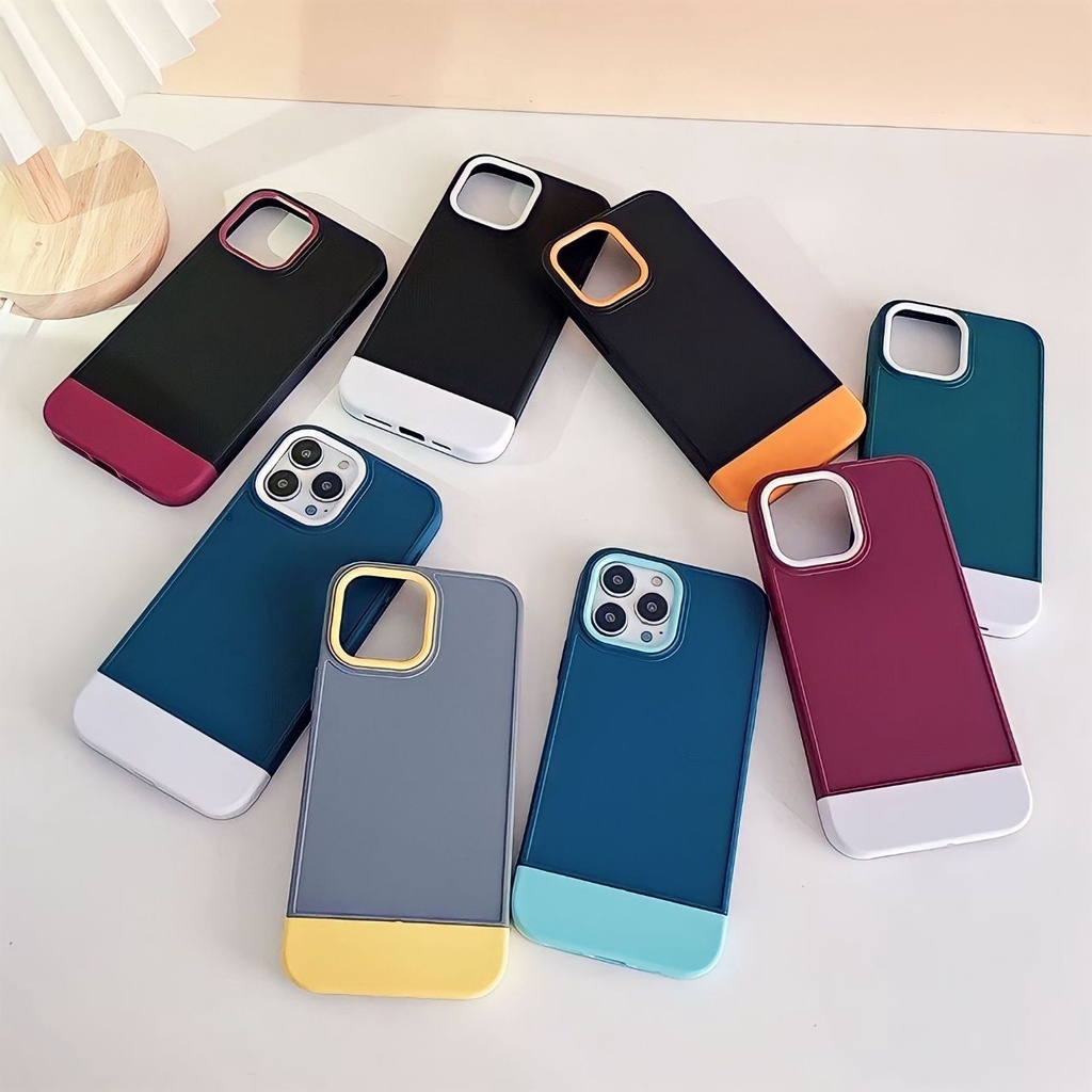 Half color silicone case for Viv Y02S/Y16/Y20I/Y22S/Y35/Y91/Y91C/HW Y6 ...