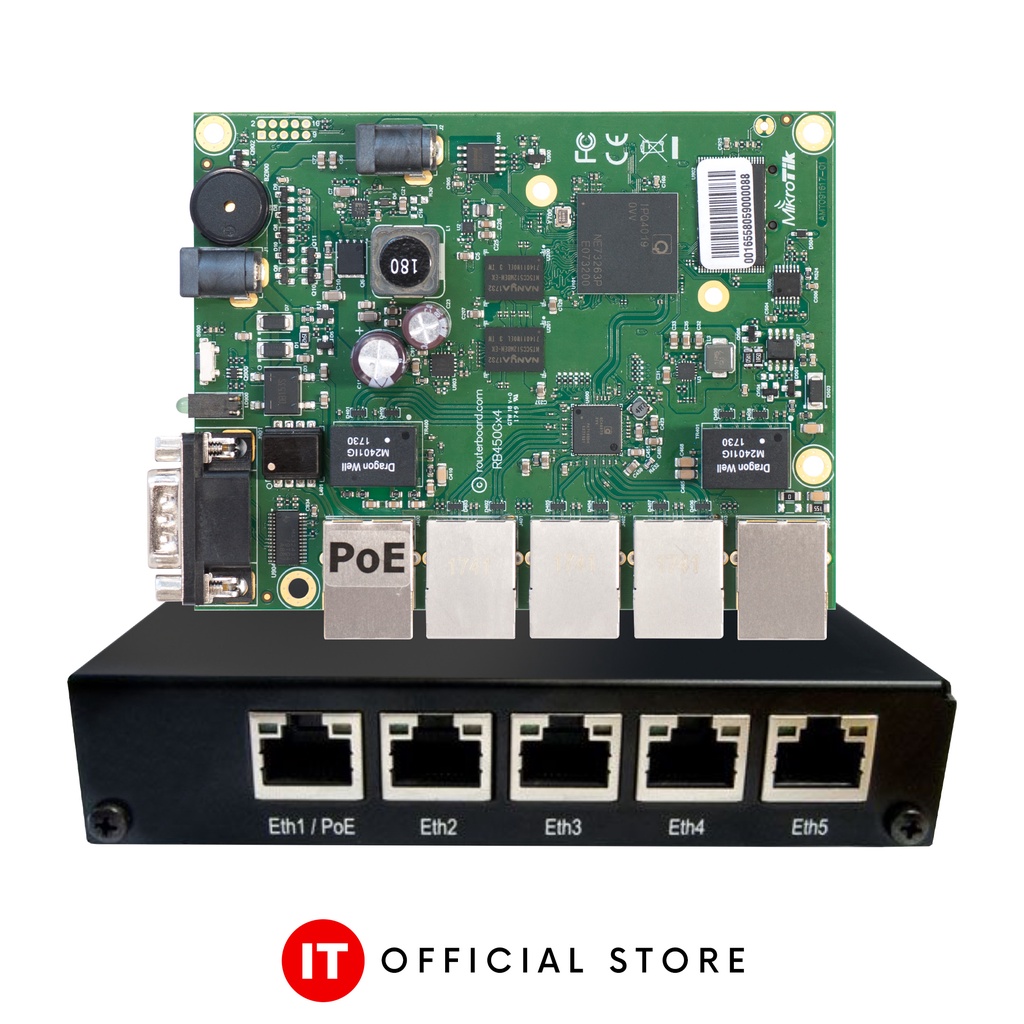 MikroTik Rb450Gx4 Quad Core CPU, 1Gb Ram, Gigabit Poe Out With Metal ...