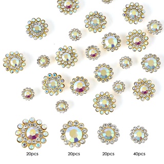 11.8mm Mixed Color Pearl Rhinestones Flat Back Gems Sewing Pearl Button  With Sliver Base Claw Cup Crystal Strass For DIY Clothes