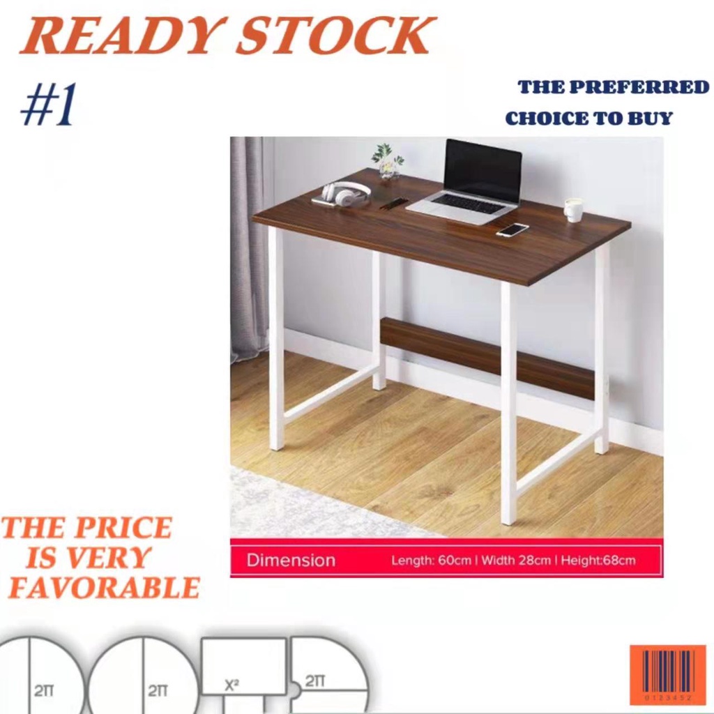 ️COD ️READY STOCK COMPUTER WOOD DESK TABLE 60CM SIMPLE DESKTOP FIELD ...