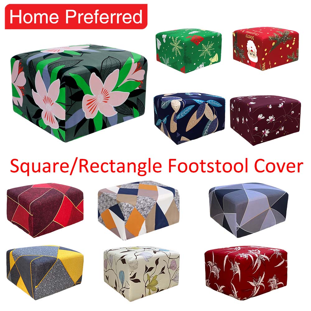 Home Preferred 1 PC Footstool Cover Ottoman Cover Square or Rectangle