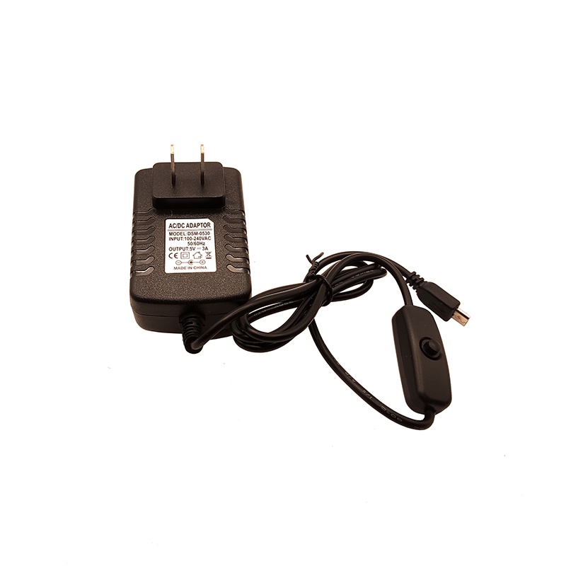 Ac 100 240v Dc 5v 3a Power Supply Adapter With Switch Button Micro Usb Port Fast Charger For 0204