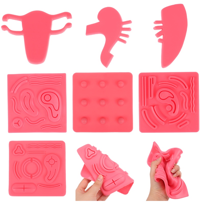 Silicone Fake Skin Suture Reusable Surgical Suture Kit Pad Medical