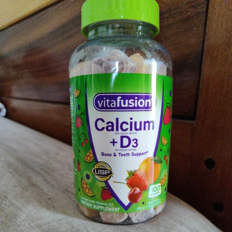 Vitafusion Calcium+D3, 500mg +25 mcg D3, 100 gummies Shopee Philippines