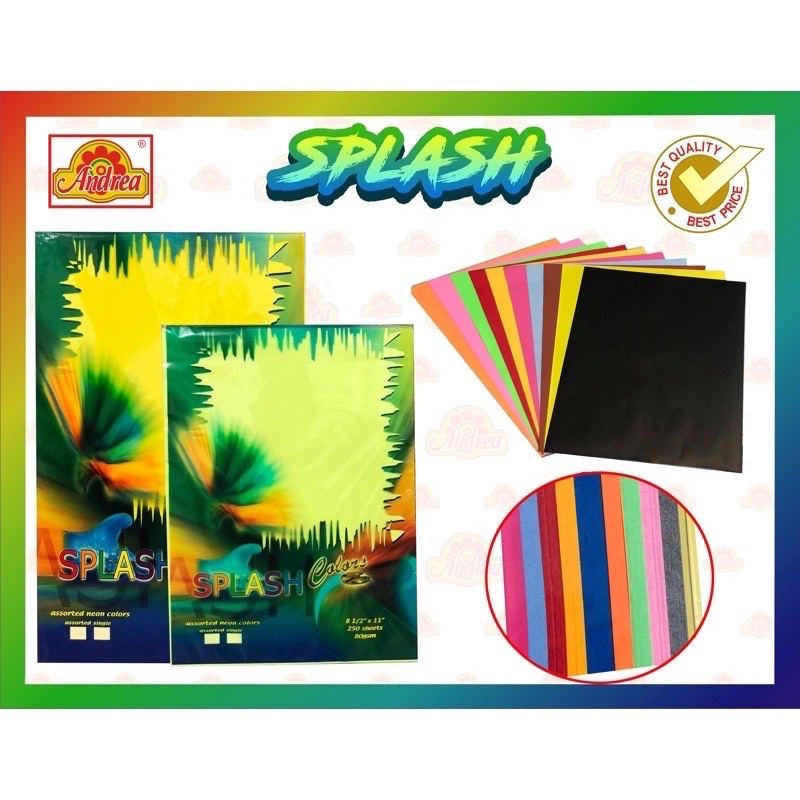 SPLASH TRIGEM COLORED PAPER ASSORTED 250pcs Shopee Philippines
