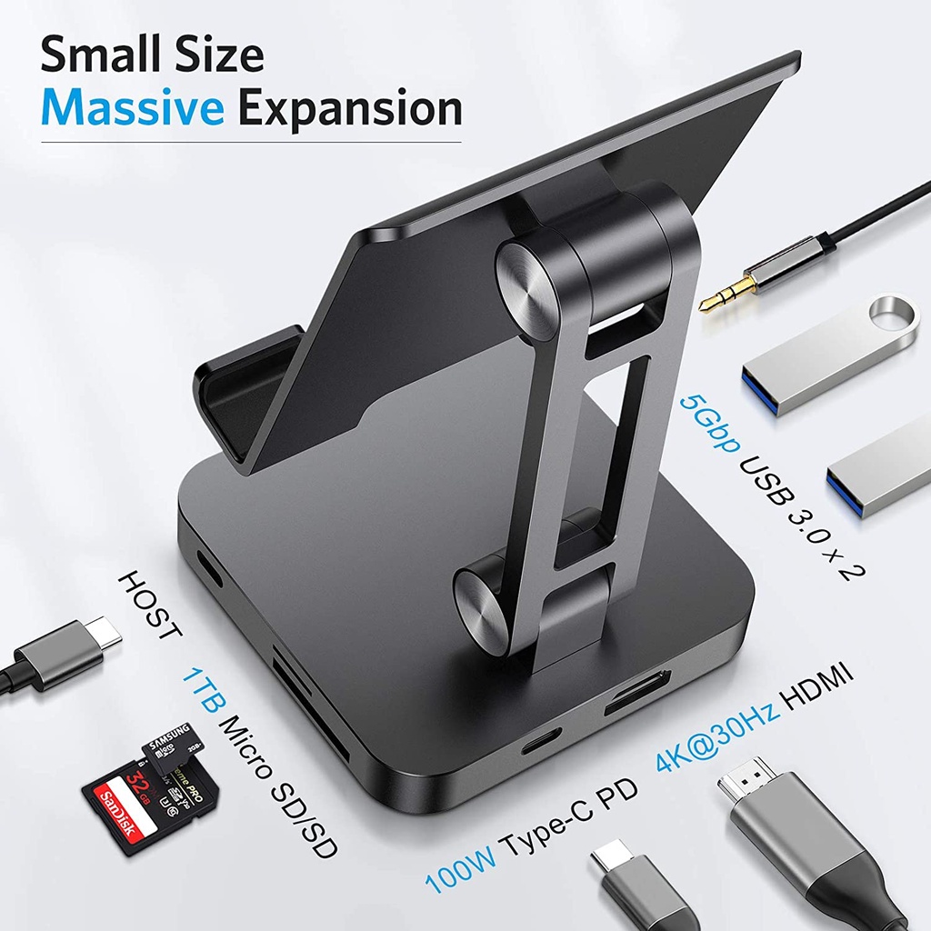 in Upgraded USB Type C Hub Stand FOXDOCK iPad Pro 2020/2018