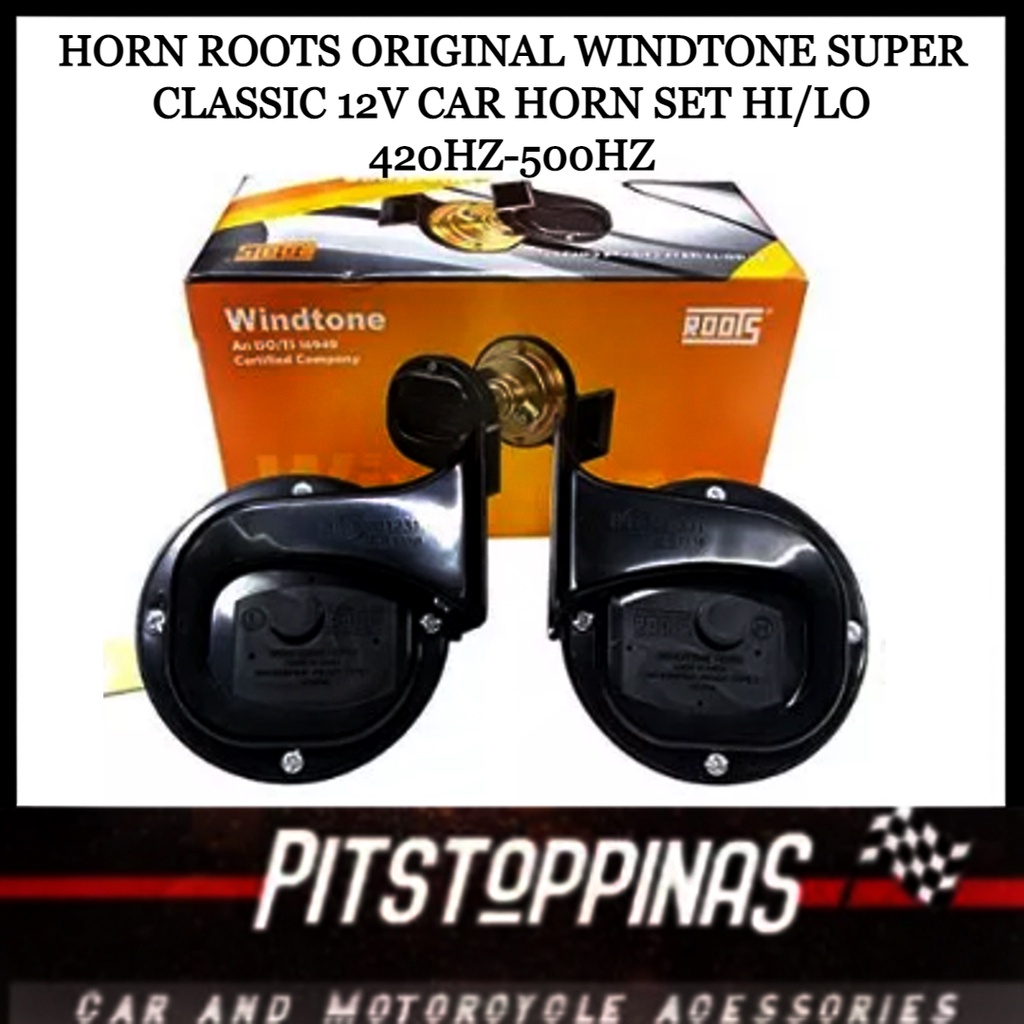 HORN Roots Original Windtone Super Classic 12V Car Horn Set Hi/Lo 420Hz
