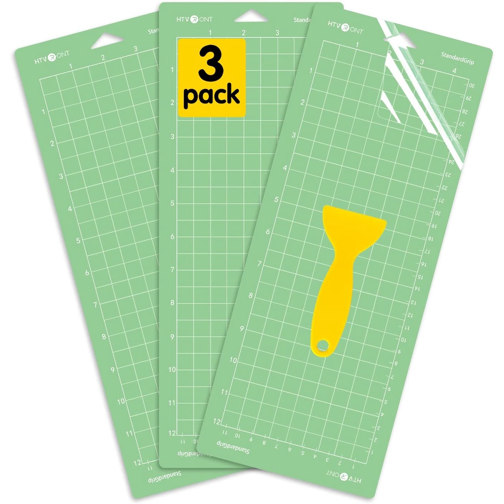 HTVRONT Standard Grip Cutting Mat 4.5"X12" Quilting Mats For Cardstock