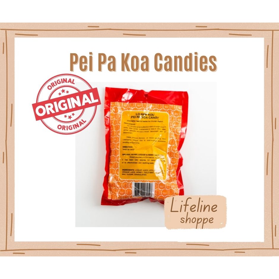 Pei Pa Koa Candies (120g) Coughs, Sore Throats, Menthol Candy