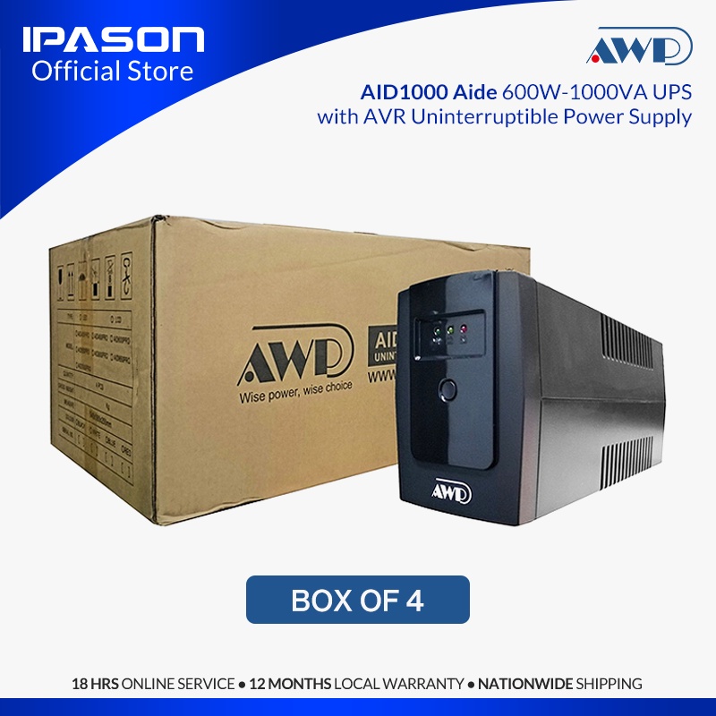 Ipason AWP AID1000 Aide 600W 1000VA UPS With AVR Uninterruptible Power