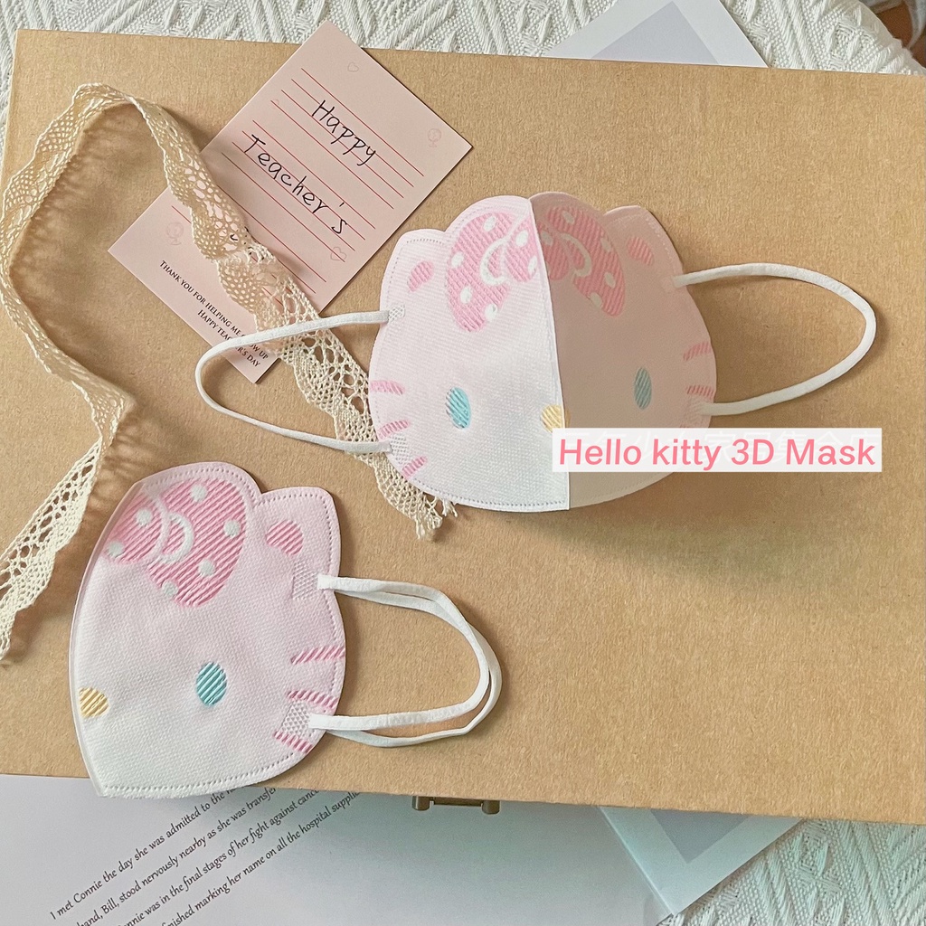 COD 10pcs/pack Japanese Cartoon Facemasks Cute Sanrio Kuromi Kid Masks Hello Kitty Melody Face ...