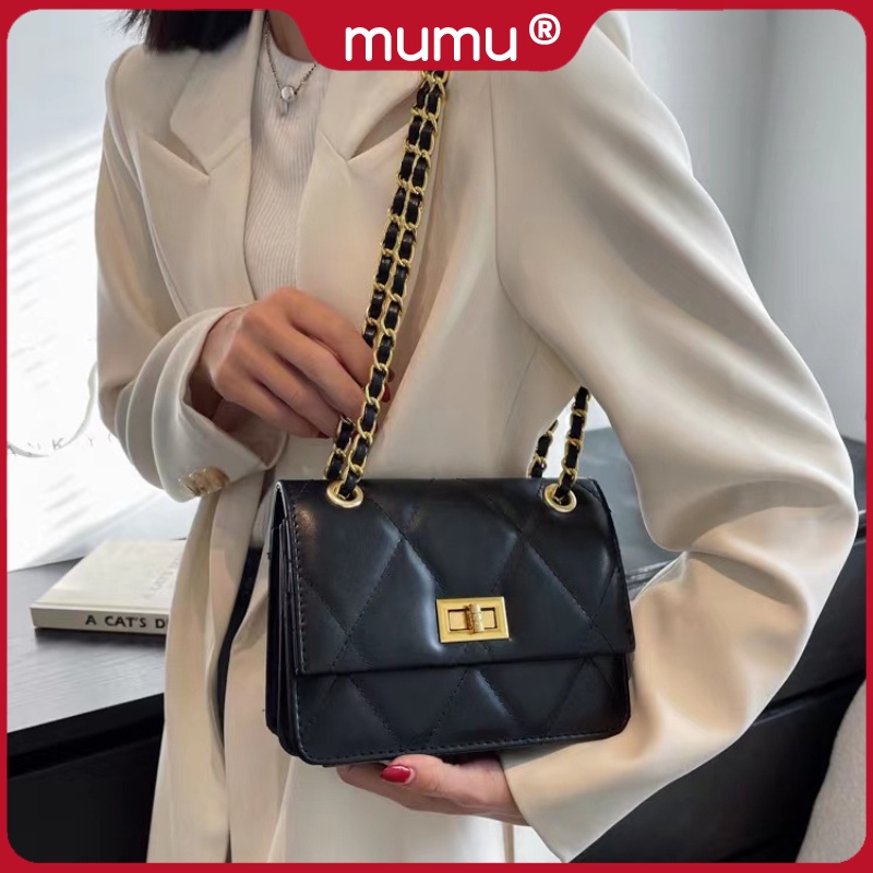 Mumu 2092 Korean Fashion Leather Female Chain Elegant Sling Bag ...