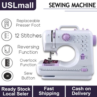 Portable Sewing Machine Multifunction Mini Electric Household 12 Stitches Sewing  Machine with board