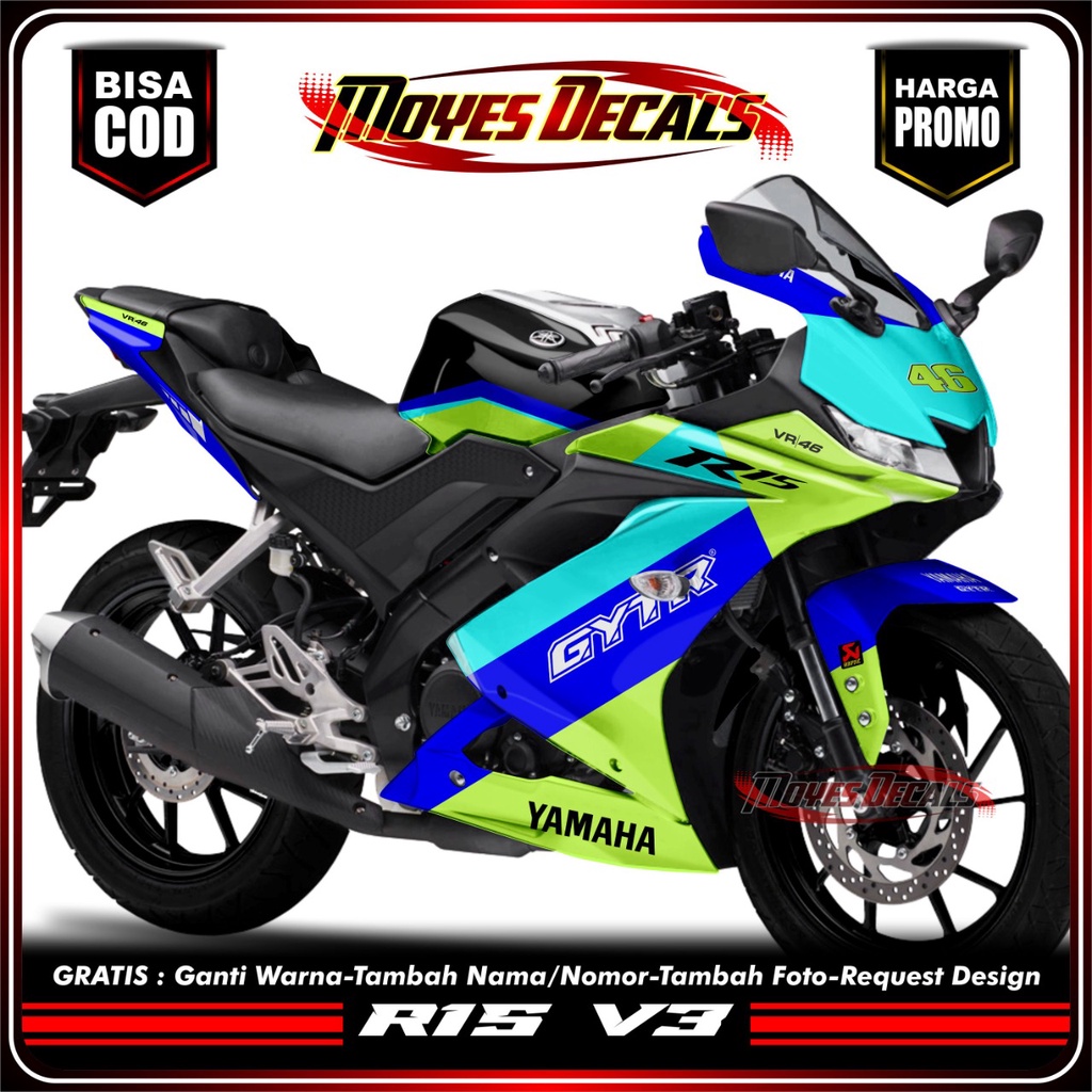 Decal striping sticker r15 v3 motorbike sticker r15 v3 sticker yamaha ...