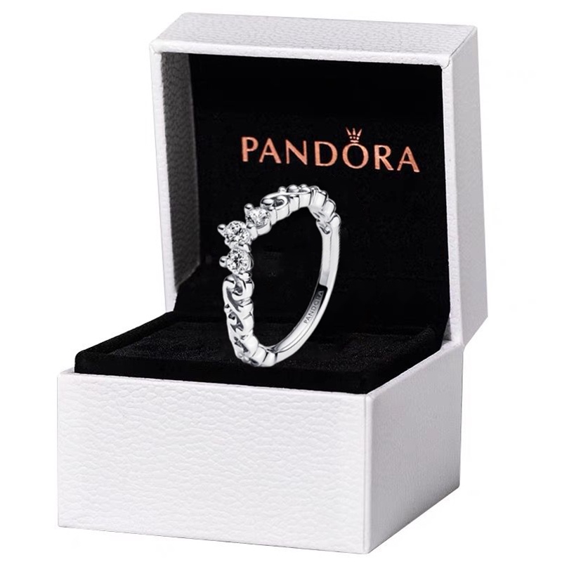 Pandora Crown Ring Promise Ring 18K Gold Woman Engagement Wedding Ring 925 Silver Cubic Zirconia Diamond Ring Shopee Philippines