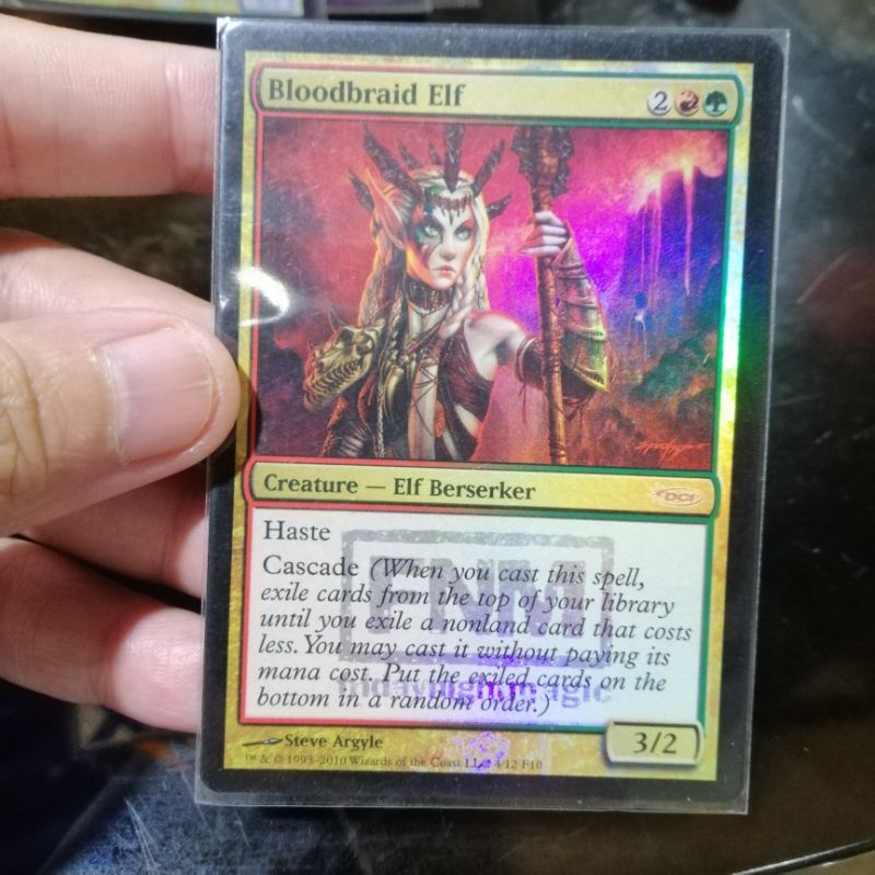 1 FOIL Bloodbraid elf FNM promo 2010 MTG card magic commander EDH ...