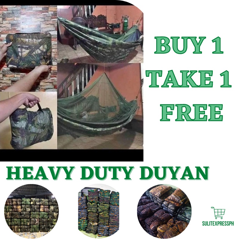 [BUY 1 TAKE 1] Duyan Travelling Hammock with Mosquito Net with Free ...