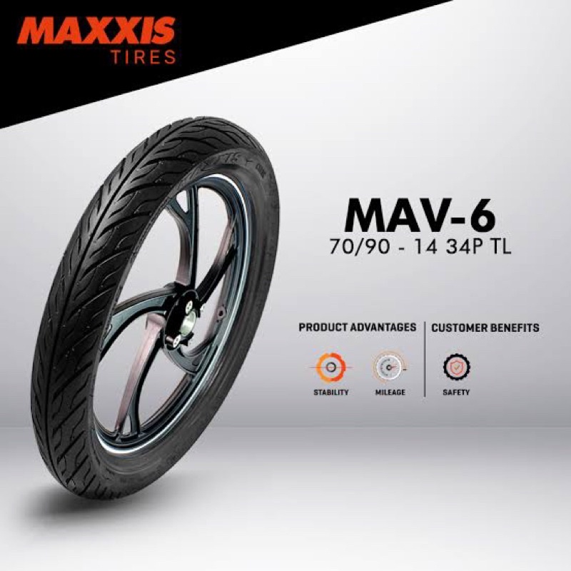 Maxxis MAV6 Tubeless Motorcycle Tires with Free Sealant and Pito