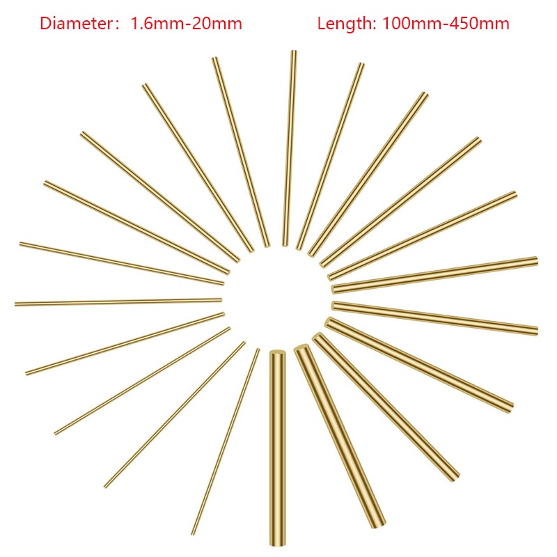 1/5/10pcs Hardware Brass Round Bar Rod For DIY Knife Handle Material ...