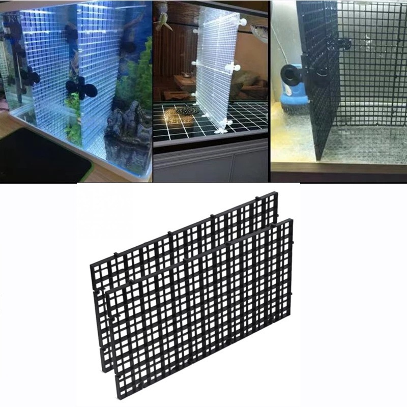 4 Pcs Aquarium Divider Tray Plastic Grid Aquarium Egg Crate Light