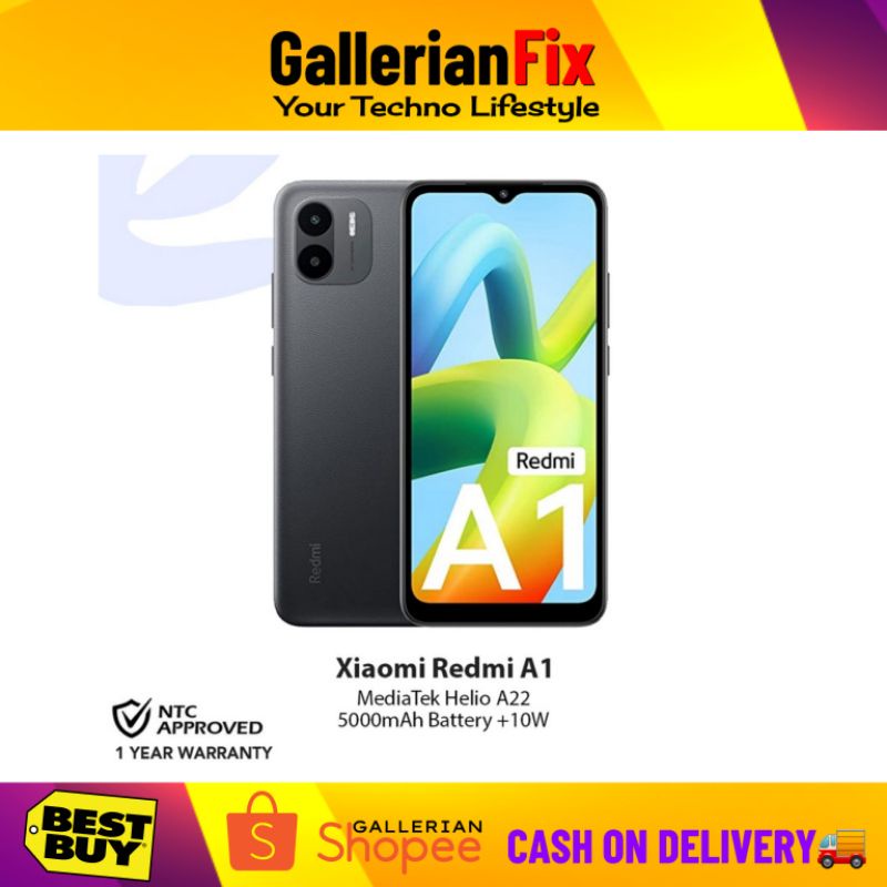 Redmi A1 |2GB RAM|32GB ROM| 5000mah Battery|Mediatek Helio A22 | Shopee ...