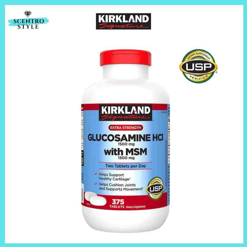 Kirkland Glucosamine HCI with MSM 1500mg 375 tablets Shopee Philippines