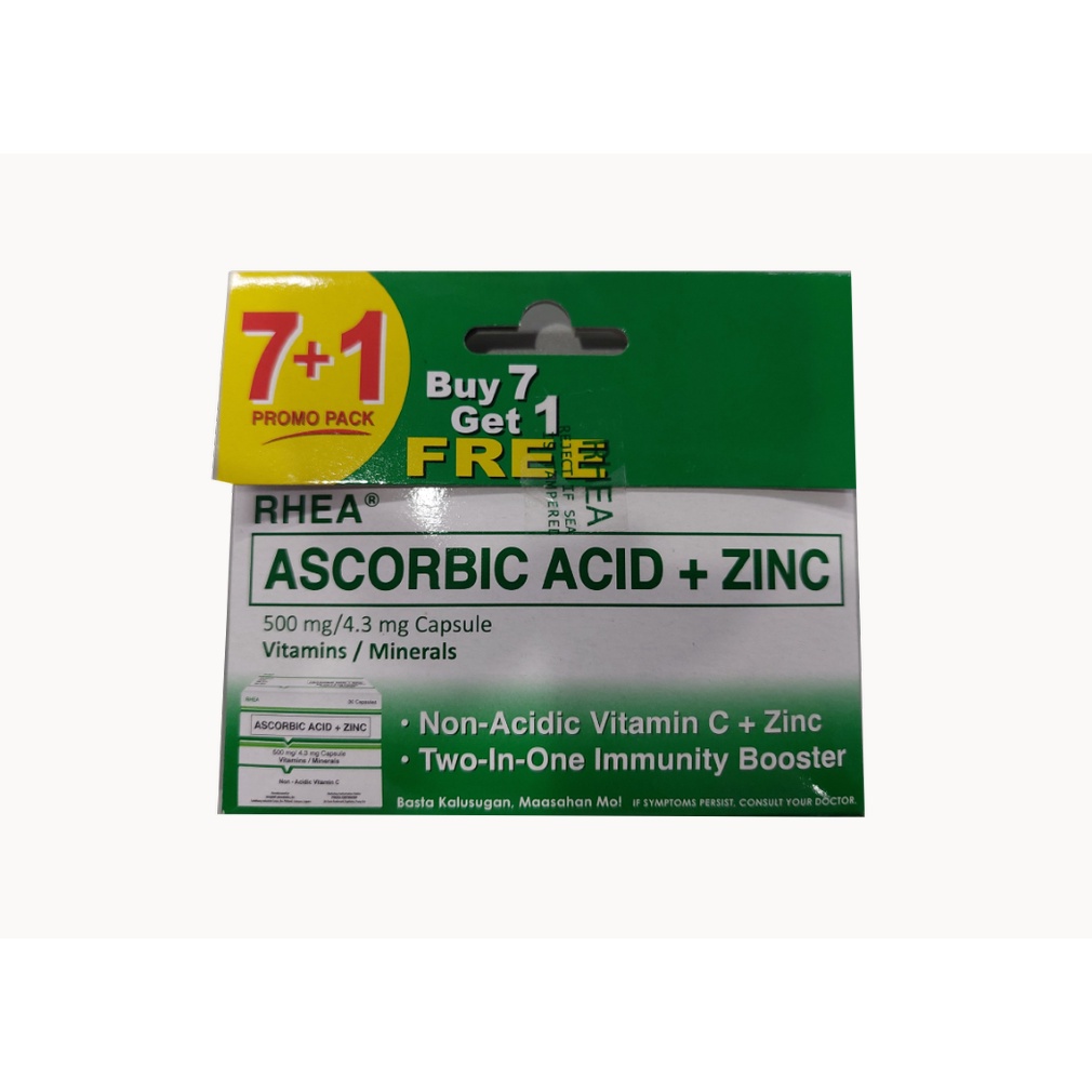 RHEA Ascorbic Acid Zinc 8 capsules Shopee Philippines