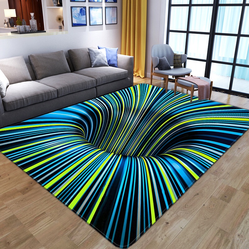 Karpet Moden Home Decoration 3D Carpets Abstract Geometric Optical ...