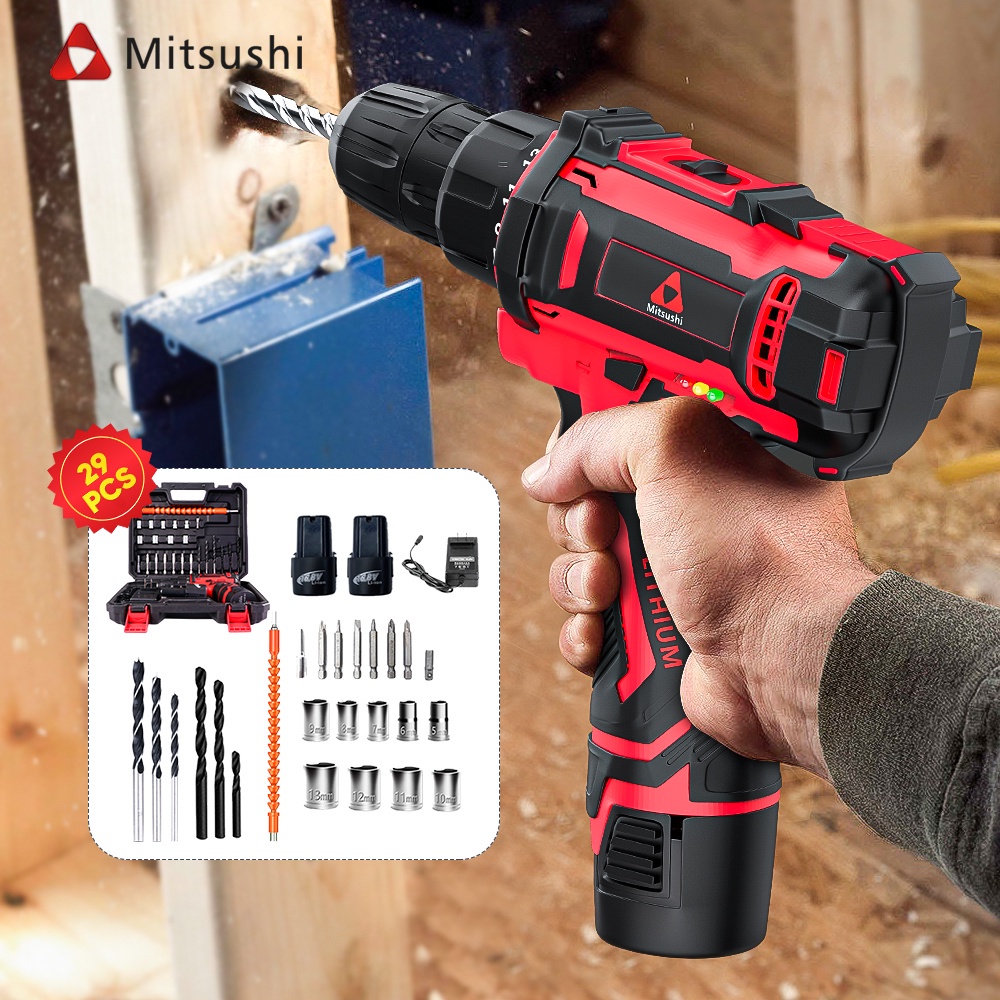 Mitsushi Mldz1006 16.8v Batteries Cordless Drill Kit Rechargeable