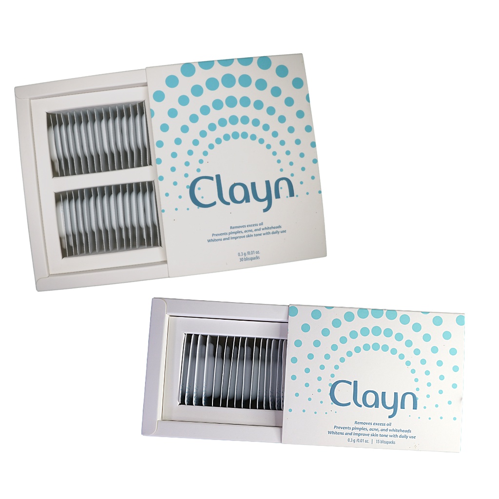 Clayn Oil Control Powder, dark spots Remover in 15 and 30 blisspacks, Kaolin Clay, skincare