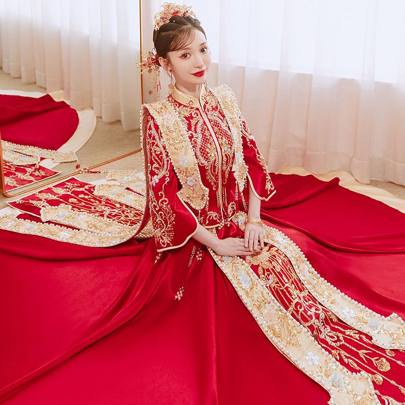 Ming Made Wedding Dress Xiuhe 2022 New Style Chinese Bridal Toast