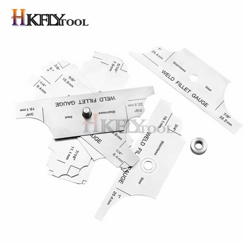 MG11 metric inch Cam type weld gauge 7piece Fillet Type Master Weld Gauge Weld fillet gage