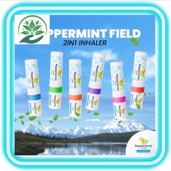 D&V Peppermint Field Nasal 2 in 1 Inhaler Relief Congestion Dizziness