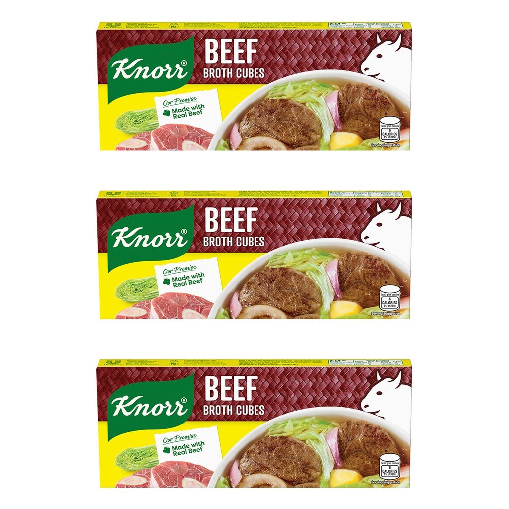 Knorr Beef Broth Cubes Savers 120g x3 (Free Gift) Shopee Philippines
