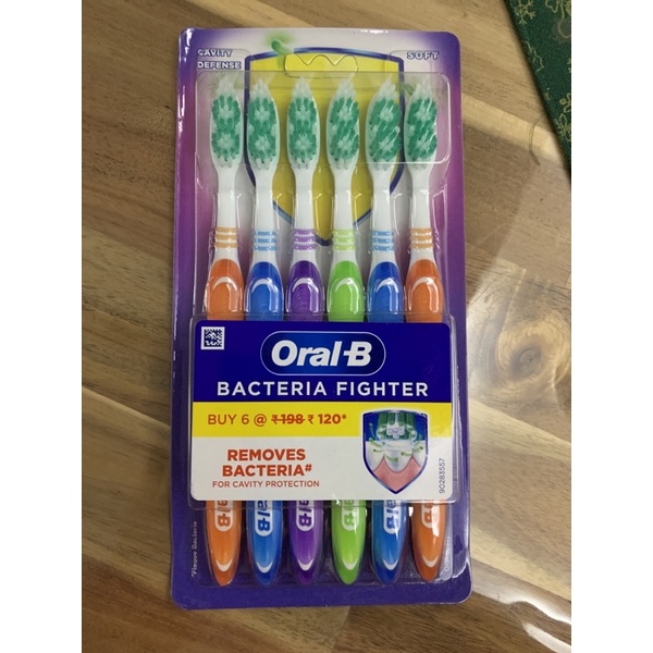 Authentic Oral-B Cavity Defense Soft Toothbrush (6 Toothbrushes ...