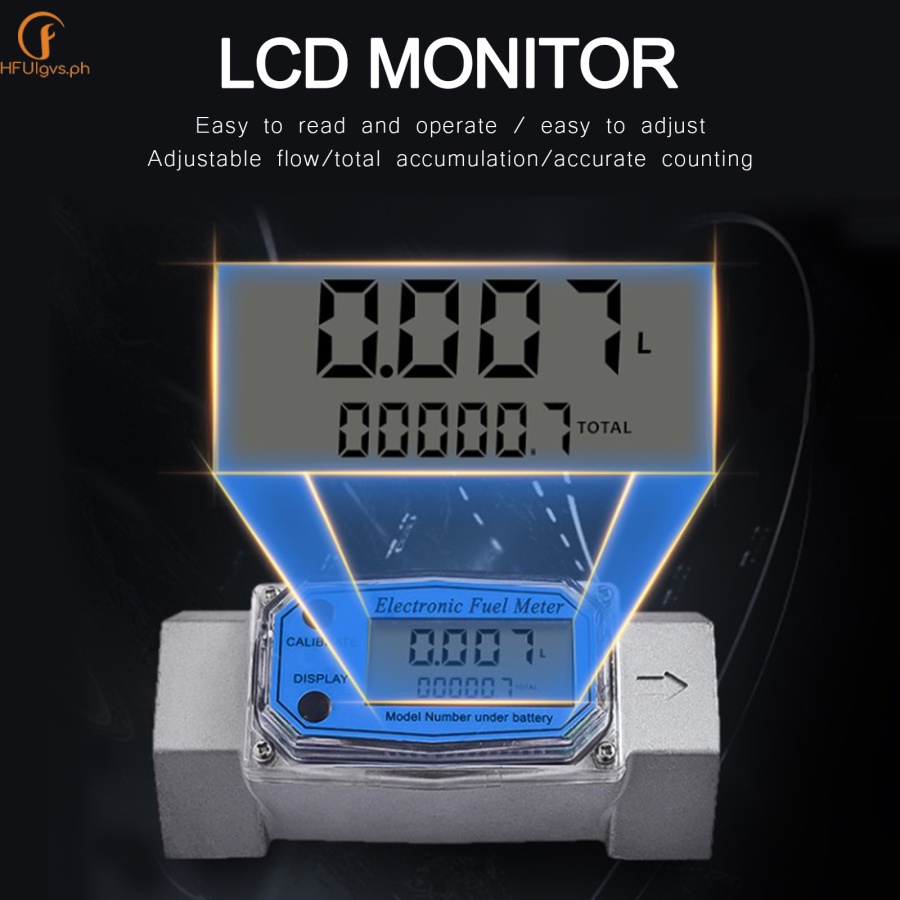 TR Digital Fuel Flow Meter Car Gasoline Methanol Water Flow Meter