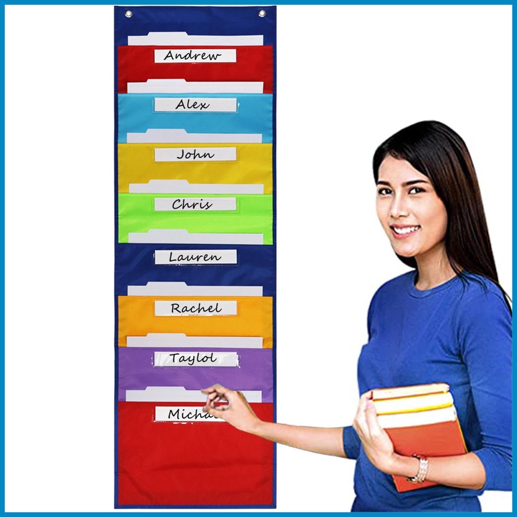 Hanging Storage Pocket Chart Wall File Holder and Desk Organizer Heavy