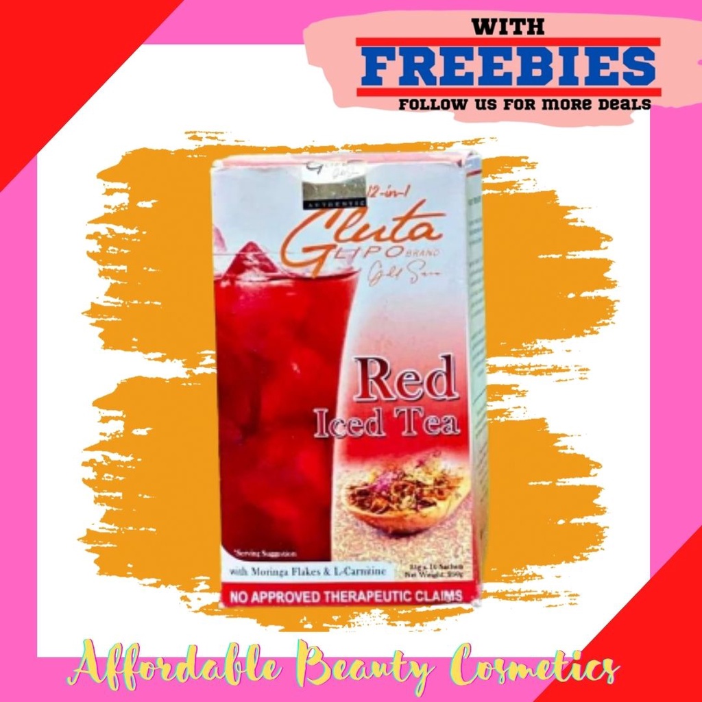GLUTA LIPO RED ICED TEA 1 box 10 Sachet Shopee Philippines