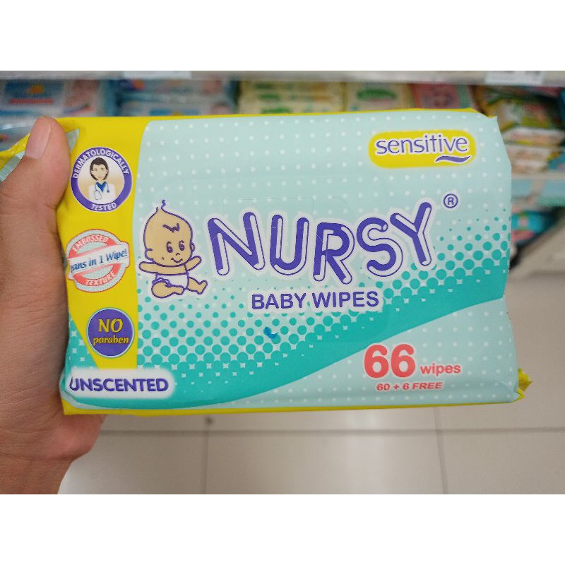 NURSY BABY WIPES UNSCENTED (66 WIPES) Shopee Philippines